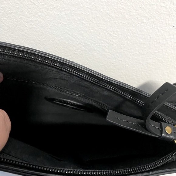 Fossil Coated Canvas Black/Gray Print Crossbody - Picture 6 of 6